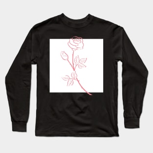 Minimalist Flower Long Sleeve T-Shirt